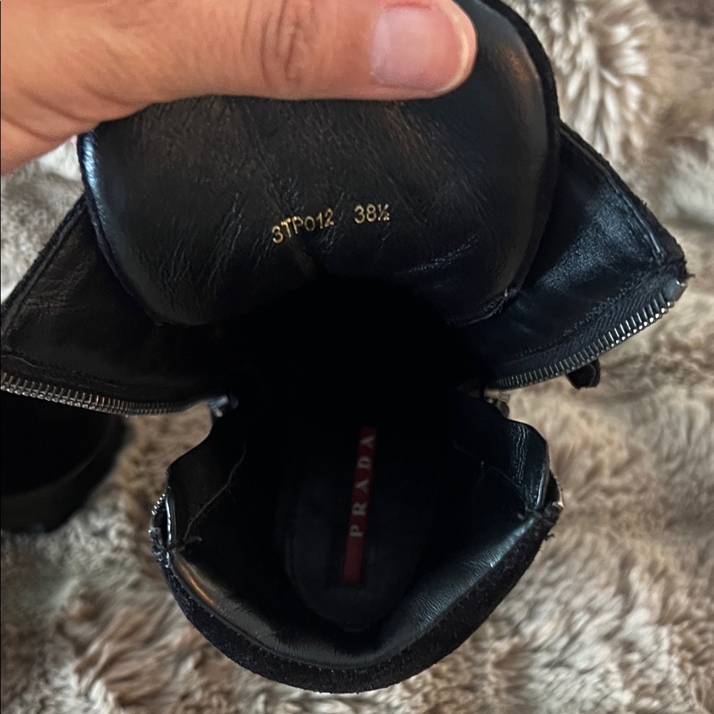 Prada Black Lace Up Boots - Picture 8 of 8